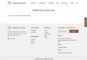 Solid Wood Sofa Sets | Woodcrafting - Buy solid wood sofa sets for home. Choose from wide range of luxury solid wood sofa design online from Woodcrafting at best prices. Order Now!