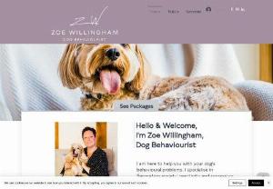 Zoe Willingham Dog Behaviourist - A qualified and accredited multi award winning dog behaviourist covering the Uk. Helping dogs with Separation anxiety, Aggression, Anxiety, Reactivity, Barking, OCD behaviours, Resource guarding and much more.