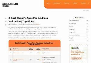 8 Must-Have Shopify Apps for Address Validation - Address validation is a critical aspect of e-commerce, ensuring accurate delivery and minimizing shipping errors