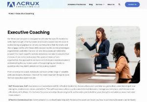Executive Coaching | Acrux consulting - Executive coaching is highly personalized, and our skilled coaches will tailor their guidance to help you achieve your desired outcomes and become a more effective and impactful leader.