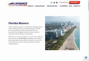 Florida Movers You Can Trust: From Miami to Port St. Lucie - Are you making the move to (or from) Florida? Allegiance Van Lines is a reliable Florida moving company committed to streamlining the process.