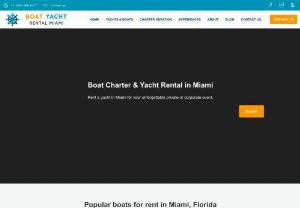 Boat Yacht Rental Miami - Boat Yacht Rental Miami offers a luxurious yacht rental experience in the heart of Miami. Clients have access to a wide selection of vessels, from elegant sailboats to magnificent motor yachts. The company provides a high level of service, including experienced captains and customized itineraries. Perfect for family vacations, corporate events, or romantic cruises along the beautiful waters of Florida.