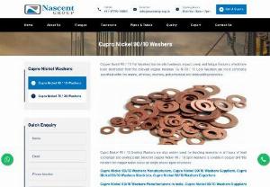 Cupro Nickel 90/10 Washers Manufacturers In India - Copper Nickel 90 / 10 Flat Washers has tensile, hardness, impact, creep and fatigue features, which have been abstracted from the relevant original literature. Cu-Ni 90 / 10 Lock Washers are most commonly specified within the marine, offshore, chemical, petrochemical and shipbuilding industries.