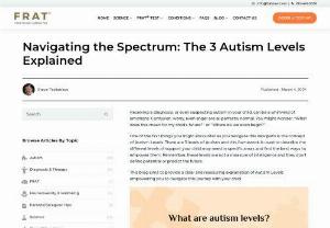 Navigating the Spectrum: The 3 Levels of Autism Explained - Learn more about the impact of autism levels - ASD Level 1, ASD Level 2, and ASD Level 3 on support needs in autism spectrum disorder.