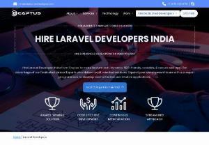 Hire Laravel Developers - Captus Technologies is a leading Laravel Development Company in India. Our highly skilled dedicated coders build high-performance and SEO-optimized Web applications using web-based Framework. We produce powerful and high-end Laravel solutions at competitive prices as per our client requirements and budget. With years of experience, Our expert team uses the latest Framework to produce enterprise solutions. As per your business requirements, We offer exceptional web-based app development...