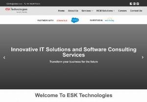 Esk Technologies - Esk Technologies is a dynamic IT services and staffing solutions  company committed to delivering exceptional technological expertise to businesses of all sizes. With a focus on providing comprehensive IT solutions and top-notch staffing services, Esk Technologies caters to the diverse needs of its clients across various industries. Regarding IT Services, our company offers a wide range of solutions including Workday, Salesforce, PeopleSoft, Oracle, Remote Infrastructure Management...