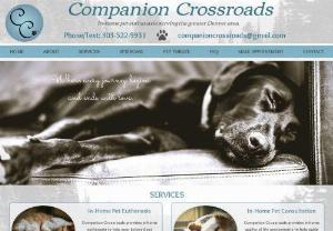 Companion Crossroads - Mobile veterinarian providing in-home end of life care for pets including in-home euthanasia and quality of life consultation for dogs, cats, and most pocket pets. Serving Denver, Colorado and surrounding areas. Individually owned and operated.