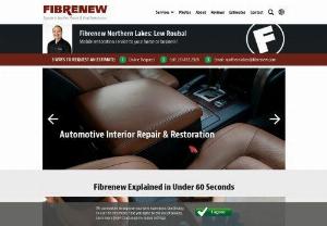 Fibrenew Northern Lakes - Experts in Leather Repair, Vinyl Restoration, and Plastic Repair in Traverse City, MI. We restore damaged leather, vinyl, plastic, fabric, and upholstery on furniture, vehicles, boats, and airplanes. Mobile service to your home or office.