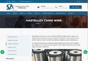 Hastelloy C2000 Wire Manufacturers in India - Sankalp Alloys Overseas is a primary Hastelloy C2000 Wires Manufacturer, supplier, and exporter. We routinely look at our clients specific necessities and, using a blend of new or current materials, creation versatility, and particular expertise, we give a changed plan.