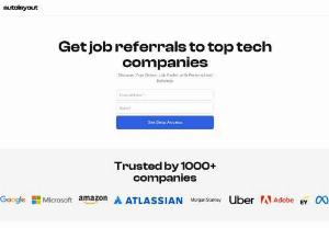 Autolayout - Autolayout is a job referral platform where individuals can request for referrals. The site also has free resources for resume-building, job search, and referral programs.