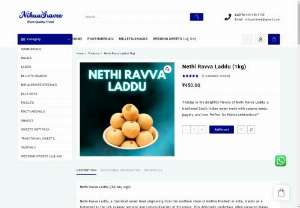 Nethi Ravva Laddu - Indulge in the delightful flavors of Nethi Ravva Laddu, a traditional South Indian sweet made with sesame seeds, jaggery, and love. Perfect for festive celebrations