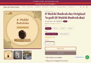 8 mukhi nepali rudraksha price - The 8 mukhi Nepali Rudraksha, available on harekrishnamart, is a sacred bead known for its spiritual significance and healing properties.with different sizes and characteristics.