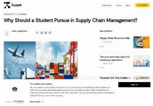 Why Should a Student Pursue in Supply Chain Management? - To remain competitive in a modern globalized economy, industries must become experts in all aspects of large-scale commercial logistics, one of which is the complex concept of supply chain organization. It is ideal to choose the greatest college to enrol yourself in a supply chain course in India. Below, I&#039;ll explain why you should choose an MBA in the supply chain.