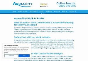 Aquability&#039;s Walk in Baths for Elderly &amp; Disabled - Aquability&#039;s walk-in baths are ingeniously designed fixtures, prioritizing accessibility and comfort for individuals with disabilities. With their low entry threshold and strategically placed grab bars, these baths offer a safe and convenient bathing solution for those with mobility challenges.