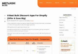 8 Best Bulk Discount Apps For Shopify: Offer &amp; Save Big - Bulk discount apps for Shopify are versatile tools that can be used to incentivize bulk purchases, run promotions, reward loyal customers, facilitate wholesale operations, and drive seasonal sales.