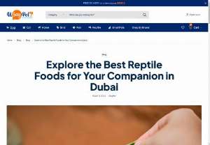 Explore the Best Reptile Foods for Your Companion in Dubai - At U Say Pet, we understand that reptiles need special nutrients to thrive. As a leading Reptile Pet Food Shop in Dubai, we cater to the unique dietary needs of your furry friends, offering a range of quality products that helps for optimal health and fitness.