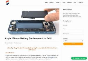 Apple iPhone Battery Replacement in Delhi - Need iPhone battery replacement in Delhi? Contact iCure Solutions at 9643550430 for Quick, reliable, & affordable solutions for your Apple device.