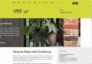 EcoGroup Recyclers - Here at EcoGroup we're on a mission to transform the demolition, construction, and landscaping industries by providing a green alternative. Our range of innovative services and products deliver exceptional results, with groundbreaking benefits for both our customers and the environment.