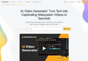 Stay Ahead of the Curve: AI Malayalam Video Generator - AI-Driven Innovation: Malayalam Video Generator for Content Creators: Experience the power of AI-driven innovation with our Malayalam video generator. Empower your content creation process and produce engaging videos that resonate with your audience.
