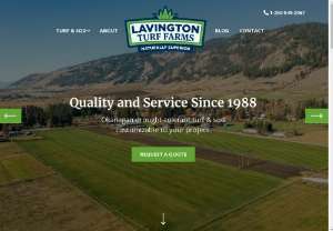 Lavington Turf Farms Ltd - Dedicated to greening spaces, our turf and sod farm provides lush, durable turfgrass to both residential and commercial areas.  CONTACT US: Address: 5770 Petworth Rd, Coldstream, BC V1B 3E4 | Phone: 250-549-2967