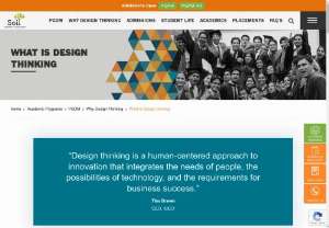 Design Thinking Unleashed: Transformative Learning in SOIL, PGDM - PGDM in Business Design has become quite a popular course as companies following design thinking have greater market share making design thinking one of the most sought talent globally.  