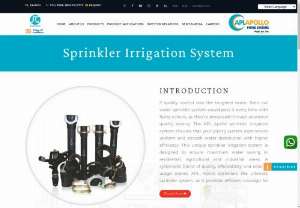 Water Sprinkler System For Agriculture - APL Apollo Pipes - The UV-stabilised APL Apollo Sprinkler Irrigation System has exceptional strength and longevity. Its joint is leak-proof and has excellent flow. In addition to being simple to use, carry, and install, it is chemical resistant.