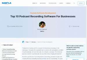 Podcast Recording Software - 10 Best Podcast Recording Software for Businesses In 2024 · Audacity (Free, Open-Source) · GarageBand (Free, Mac Only) · Adobe Audition (Paid)