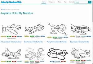 Airplanes Color By Number - Coloring pictures of airplanes by number is a suitable activity for young children who are just beginning to explore numbers. Parents, feel free to check out our collection of pictures!
