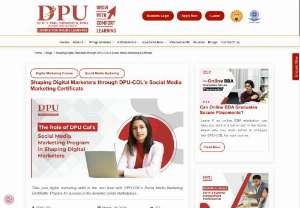 Shaping Digital Marketers through DPU-COL&#039;s Social Media Marketing Certificate - Take your digital marketing skills to the next level with DPU-COL&#039;s Social Media Marketing Certificate. Prepare for success in the dynamic online marketplace. 