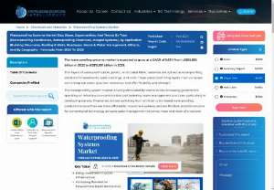 Waterproofing Systems Market Size &amp; Share: Report, 2024 -&nbsp;2029 - The Waterproofing Systems Market is witnessing robust growth globally, fueled by increasing construction activities and the need for durable infrastructure. With rising concerns about water damage, waterproofing solutions have become indispensable across various sectors, including residential, commercial, and industrial.