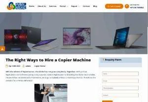 Screenshot of How to Hire a Copier Machine