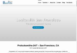 Locksmith San Francisco - 24/7 Locksmith Experts - Prolocksmiths-24/7 value honesty and integrity in all aspects of our business. We offer a variety of locksmith services that are customizable to each individual project. We specialize in home, business, and auto locksmith services. We pride ourselves on the quality of our work as well as our commitment to outstanding results. We look forward to building lasting relationships with our clients and guarantee your satisfaction!
