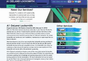 A1 DeLand Locksmith - A1 DeLand Locksmith offers fast response and you can’t beat the price! Call us today and get a free estimate, and additional information!