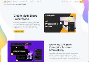 AI Math Presentation Maker: Simplify and Enhance Your Math Presentations - Create professional and captivating math presentations with our AI Math Presentation Maker. Effortlessly generate visually stunning slides, graphs, and equations to engage your audience