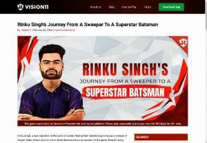 Rinku Singh&#039;s Journey From A Sweeper To A Superstar Batsman - Discover the awe-inspiring journey of Rinku Singh, from a humble sweeper in Aligarh to a cricketing sensation. Witness his rise to fame, marked by perseverance, as he transforms into a superstar batsman, inspiring millions with his resilience and dedication.