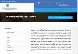 Wear Resistant Steel Plates Exporters in India - Sai Steel & Engneering Co. manufactures wear-resistant steel plates with high precision, dimensional accuracy and standard dimensions. Thickness, length, size and other dimensions are often changed consistent with customer requirements. we will supply these steel plates to any industry that needs these steel plates, no matter whether the industry is found within the country or not. We are a reliable exporter and supplier of those panels. Our steel plates are in high demand in...