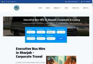 Executive Bus Hire Sharjah - Executive Bus Hire Sharjah: Premium buses available for corporate, VIP, and luxury travel needs, offering top comfort and sophistication.