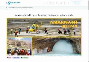 Amarnath helicopter booking online and price details - The Amarnath Yatra 2024 will start in July and end in August. Book helicopter tickets for Amarnath Cave from Baltal, Pahalgam, and Neelgrath at Rs. 3,000.