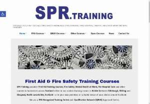 First Aid Training - Lanarkshire scotland - SPR Training provides First Aid Courses, Fire Safety , Mental Health at Work and other courses to businesses across Scotland either in our custom training rooms in Airdrie between Edinburgh, Stirling and Glasgow, North Lanarkshire  or in your own premises or venue of choice.  We are a RYA Recognized Training Centre and Qualification Network QNUK Approved Centre.  We deliver courses to Construction, Forestry, Office