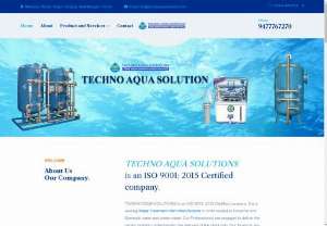 Techno Aqua Solutions - Techno Aqua Solutions is the leading water treatment company in India which is an ISO 9001:2015 certified company established in 2017 and in the business of water treatment and waste water. The company involved in the household, commercial, industrial and public water supplies. Moreover, the company provides the services such as Industrial RO plant, Domestic RO plant, Industrial Water Treatment Plant, Domestic water Treatment Plant, Iron Removal Plant, water Softener Plant, DM Plant,...