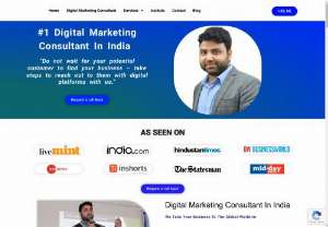 Digital Marketing Consultant In India - welcome to Best Digital Marketing Consultants in India. If You start your startup but facing a problem of finding the target audience on the internet dont worry we are here to help you as a top digital marketing consultant in india.