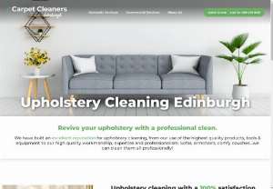 Upholstery Cleaning Edinburgh - Revive your tired and stained upholstery with a professional cleaning service and save on the cost of having to replace your beautiful furniture. We use the highest-quality tools and products to ensure that within hours your furniture will be dry, beautifully clean and smelling as fresh as the day they first entered your home.