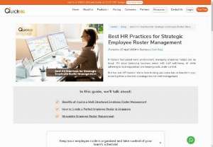 Best HR Practices for Strategic Employee Roster Management - Build strategic employee rosters that boost work efficiency, improve employee morale and drive business goals with these best HR practices!