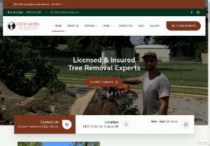 HOLMAN TREE SERVICE - We know that trees are an important part of your landscape and home. That’s why we offer tree removal services that meet the needs of your property, budget, and schedule. We are a professional tree service company specializing in residential and commercial tree service throughout Clinton, OK and surrounding areas. Our licensed and insured tree removal crew can handle tree trimming services, stump removal, emergency storm damage clean up, and more. Our experts have years of...