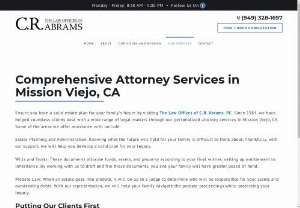attorney services mission viejo ca - Protect the future of your family with help from our estate planners in Mission Viejo, CA. We provide a range of attorney services to meet your needs.