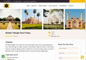 Golden Triangle Tour 2 Nights/3 Days - We Offering Best Golden Triangle Tour 3 Days is the perfect option for first-time visitors to India. Explore Delhi, Agra, and Jaipur on this 3 Days Golden Triangle Tour.
