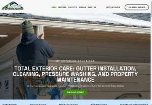 My Exterior Solutions - My Exterior Solutions is a local/veteran owned company offering a variety of exterior services. We specialize in gutter installation, cleaning, and maintenance, pressure washing, solar panel cleaning, exterior painting, siding, and roof maintenance. With our expertise and commitment to customer satisfaction, we can enhance the aesthetics and functionality of your property. Contact us today for all your exterior needs.