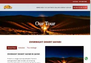 Desert Safari Qatar Overnight - Create lifelong memories under a blanket of stars with Joker Tourism&#039;s Desert Safari Qatar Overnight! This excursion goes beyond an ordinary trip, transforming into a sumptuous escape. Carve your path across the golden sands in a comfy 4x4, supervised by desert professionals.  As evening falls, arrive at a luxury desert camp with sumptuous amenities and exceptional service. Enjoy a magnificent supper under the stars, followed by intimate storytelling over a spectacular bonfire. 