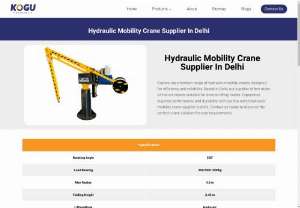 Hydraulic Lift Crane Suplier In Delhi - Elevate your lifting endeavors with our top-tier hydraulic mobility cranes, meticulously designed for efficiency and reliability. Situated in Delhi, our esteemed supplier presents a comprehensive range of cranes.