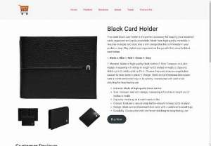 The Black Card Holder for Minimalists - Ditch the bulky wallet! Our sleek black card holder keeps your essentials organized in a minimalist design. Crafted from premium materials, this holder is perfect for everyday carry.
